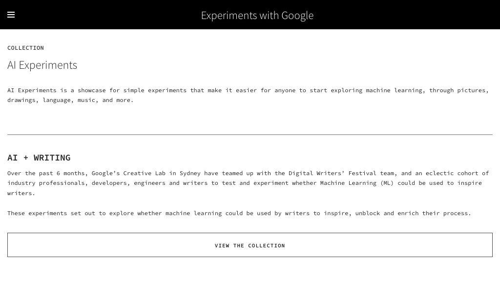 AI Experiments