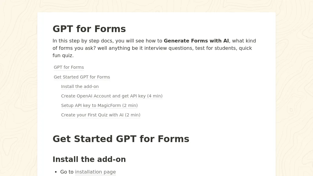 GPT for forms