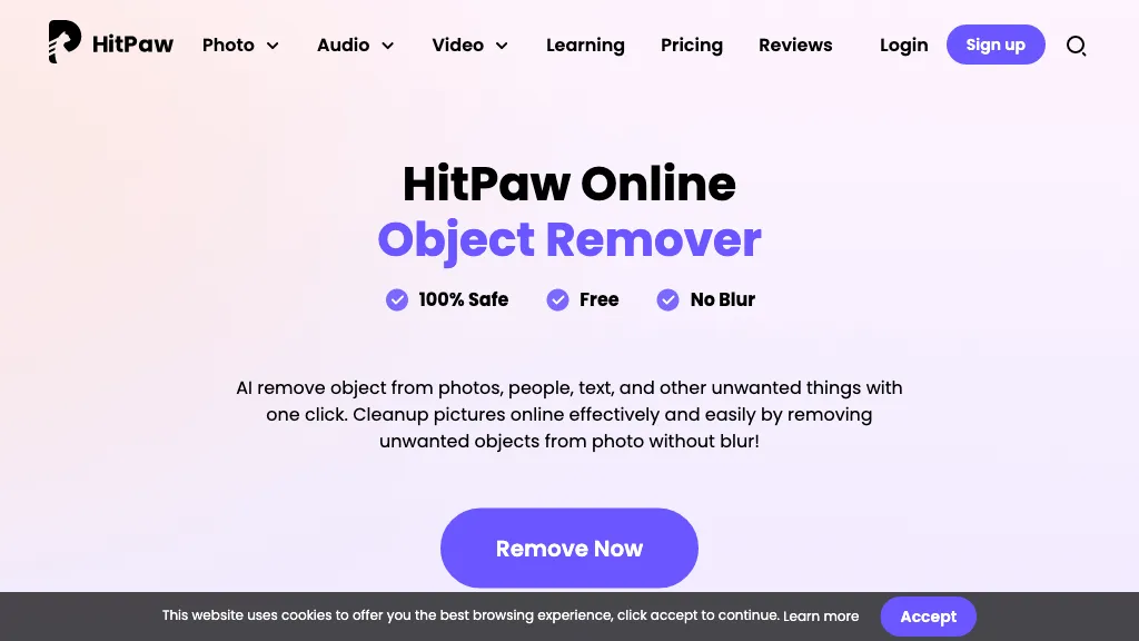 Remove object from photo by HitPaw